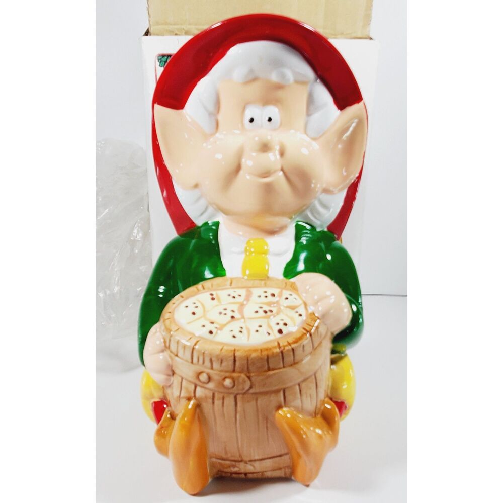 Keebler Cookies Ernie the Elf Ceramic Coin Bank 8” Vintage 1980s w Box Grandmaco